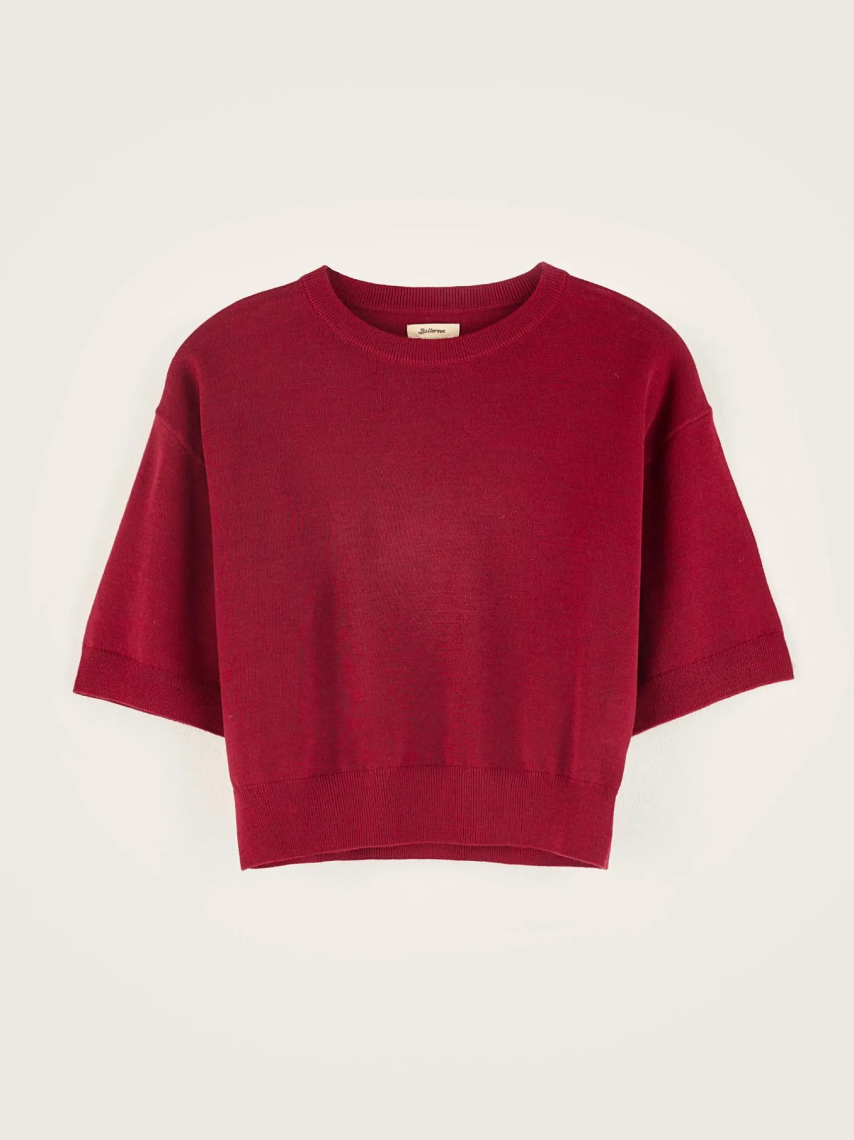 sare-korte-mouwen-trui-XAXFSeFF-1.webp New Bellerose Sare Korte Mouwen Trui Red Dahlia