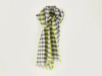 Outlet Bellerose Sidar Geweven Sjaal Cream / Fluo / Orage