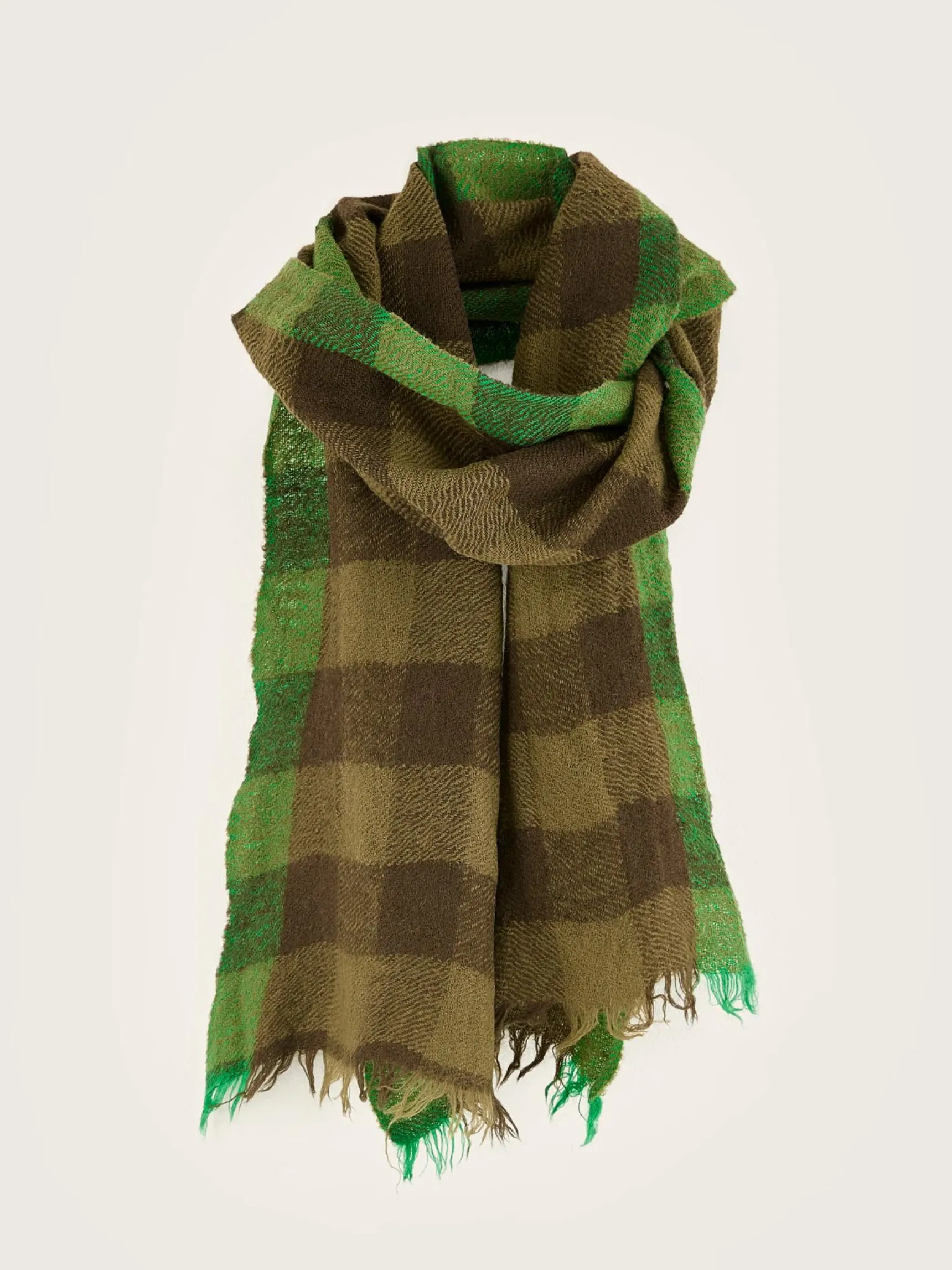 sidiki-geruite-sjaal-qrsoNkZC-1.webp Online Bellerose Sidiki Geruite Sjaal Jeep / Moss