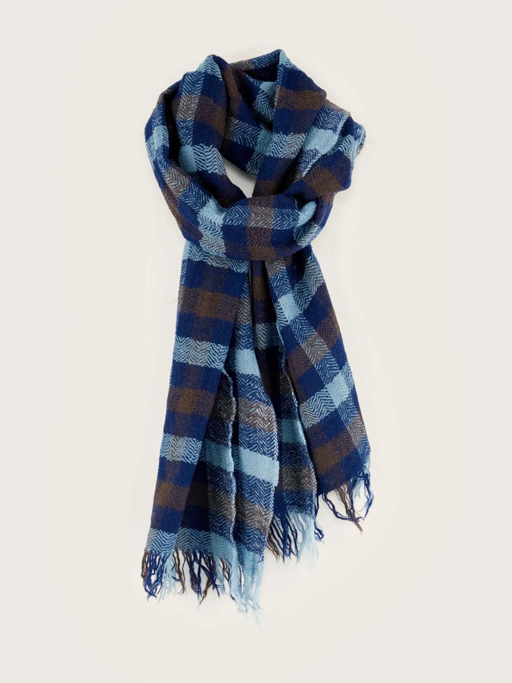 sidy-geruit-sjaal-cgGecszq-1.webp Discount Bellerose Sidy Geruit Sjaal Deep Grey / Worker