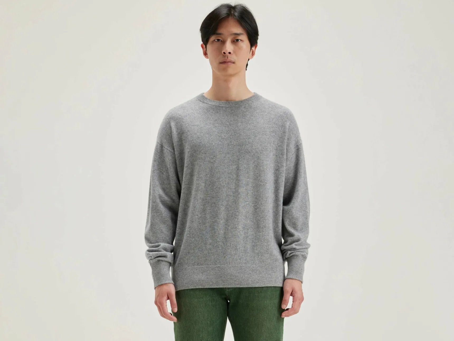 slamy-ronde-hals-trui-HlRVNFYT-0.webp Sale Bellerose Slamy Ronde Hals Trui Heather Grey