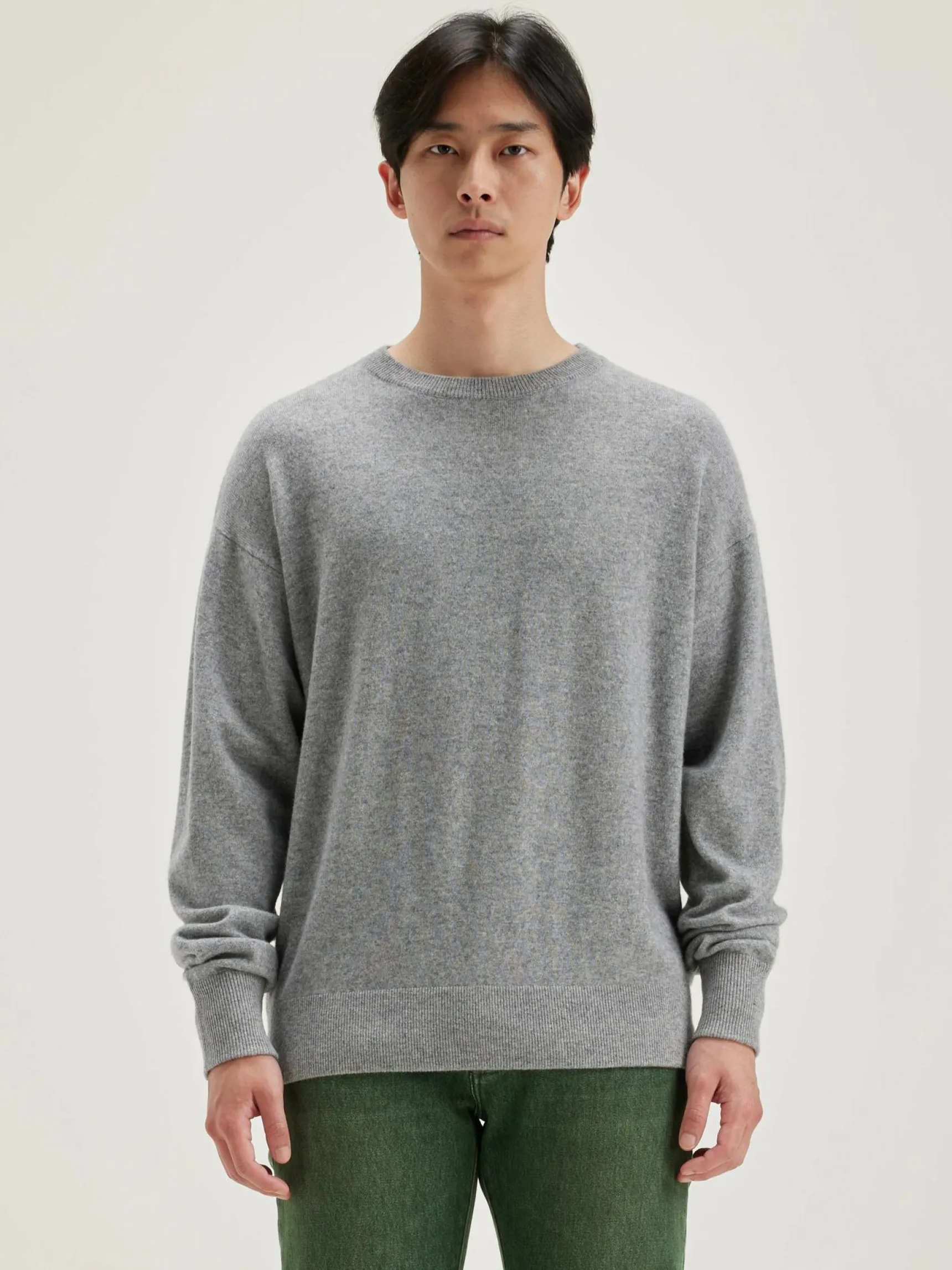 slamy-ronde-hals-trui-HlRVNFYT-1.webp Sale Bellerose Slamy Ronde Hals Trui Heather Grey