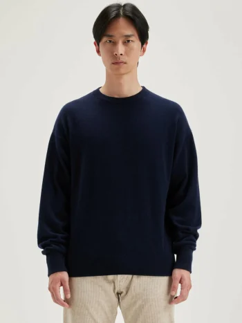 Outlet Bellerose Slamy Ronde Hals Trui Navy