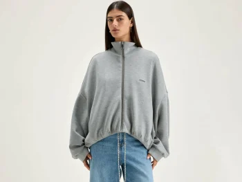 Hot Bellerose Tallis Sweatshirt Met Rits Heather Grey