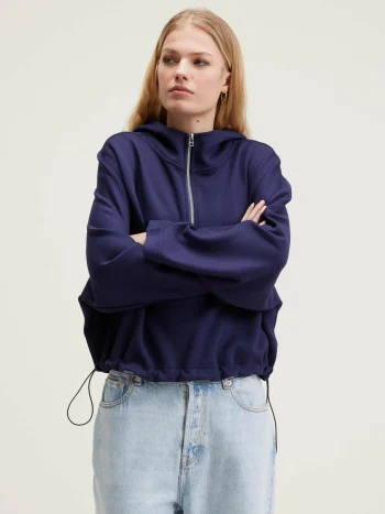 Hot Bellerose Tates Hoodie Met Wijde Mouwen Naval