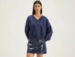 Fashion Bellerose Varola V-hals Sweatshirt Naval