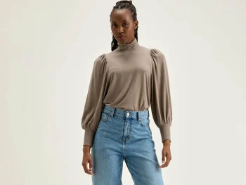 Online Bellerose Vazo T-shirt Met Rolkraag Dust