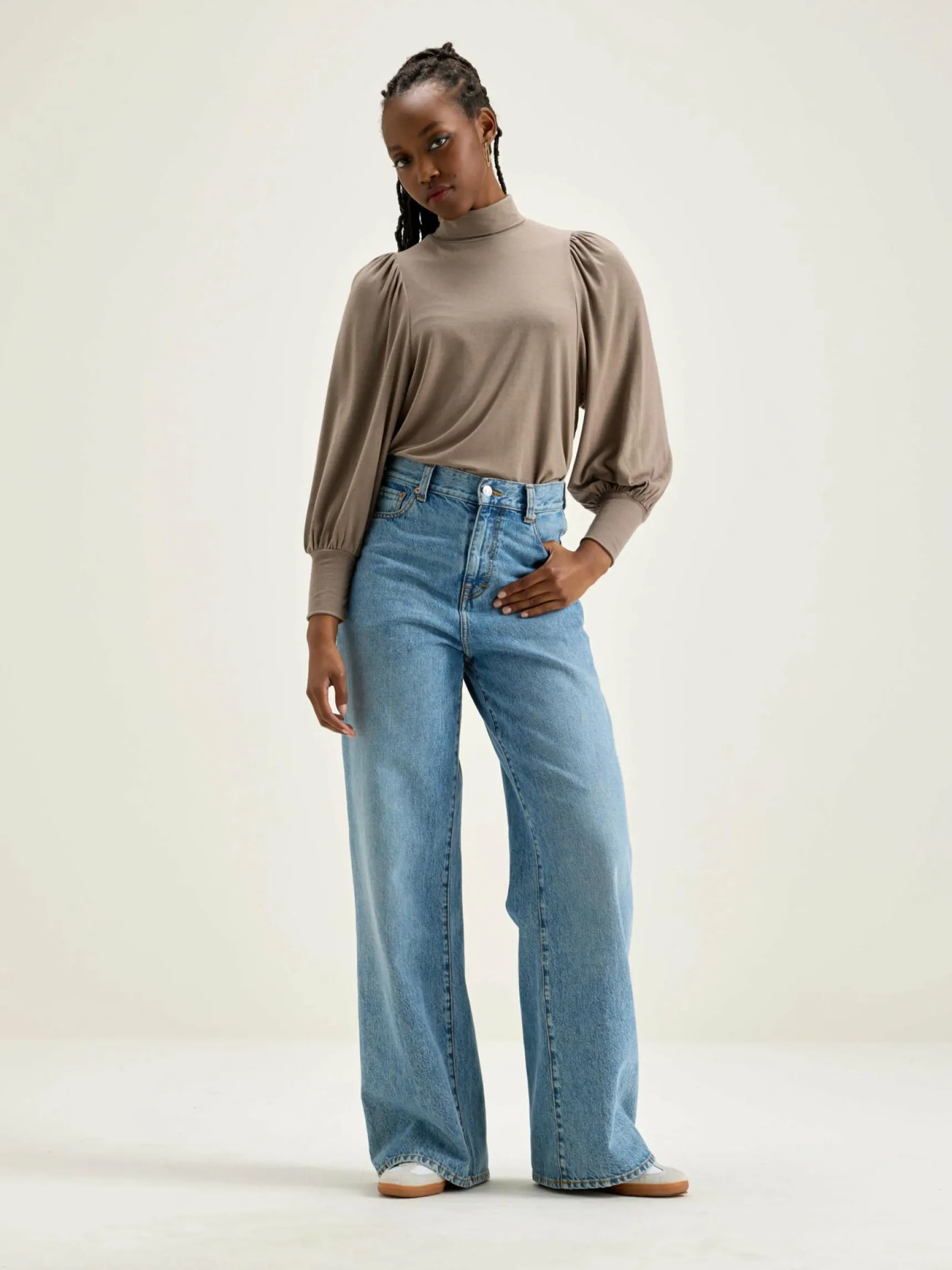 vazo-t-shirt-met-rolkraag-uqLEhBGA-2.webp Online Bellerose Vazo T-shirt Met Rolkraag Dust