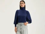 Sale Bellerose Vazo T-shirt Met Rolkraag Naval
