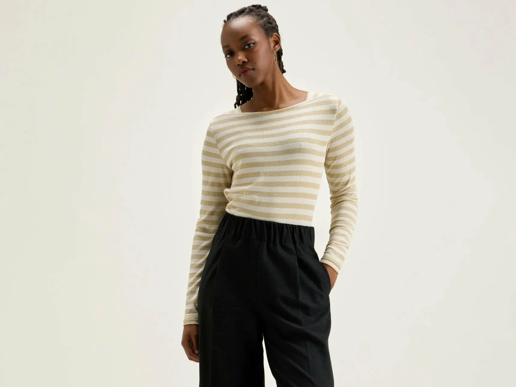 veras-slim-t-shirt-AnuTuFEC-0.webp Fashion Bellerose Veras Slim T-shirt Antique White / Oatmeal