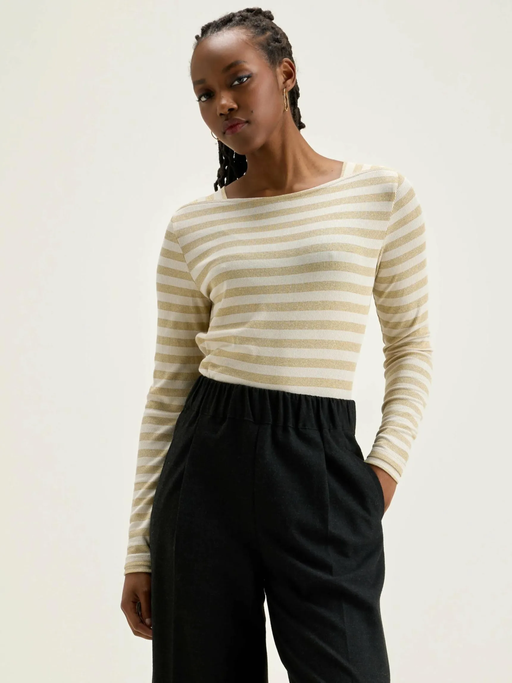 veras-slim-t-shirt-AnuTuFEC-1.webp Fashion Bellerose Veras Slim T-shirt Antique White / Oatmeal