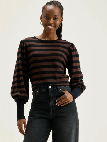 Clearance Bellerose Vidoum Pofmouwen T-shirt Deep Well / Lychee