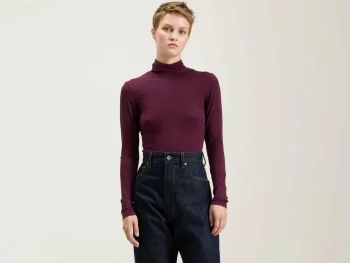 Fashion Bellerose Vinny Slim T-shirt Wine